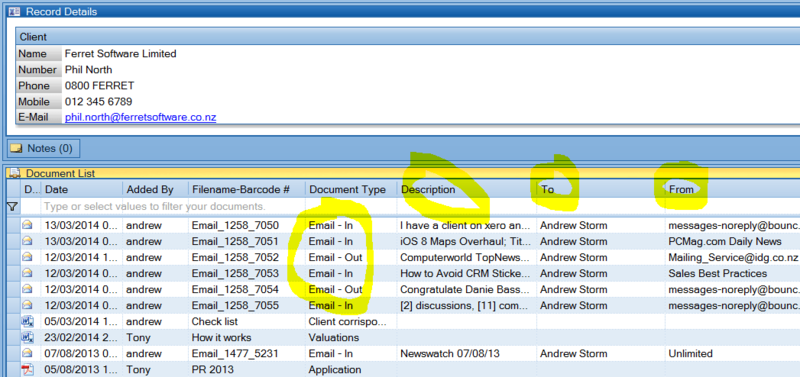 View ALL emails, as well as other documents