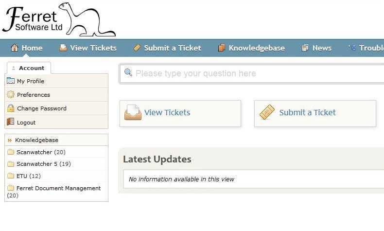 NEW: Web Based Support for Customers